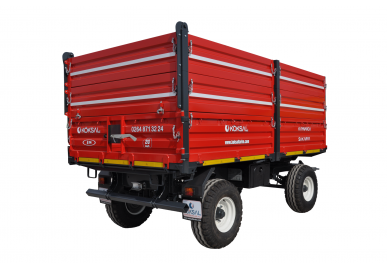 4 TON İKİ DİNGİL DÖRT LASTİK SAC KASA GERİ DAMPERLİ RÖMORK