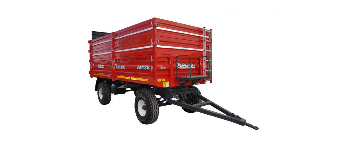 5 TON İKİ DİNGİL DÖRT LASTİK SAC KASA GERİ DAMPERLİ RÖMORK