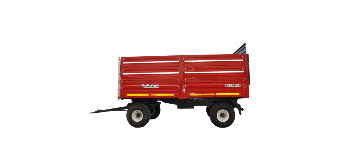 5 TON İKİ DİNGİL DÖRT LASTİK SAC KASA GERİ DAMPERLİ RÖMORK