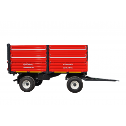 4 TON İKİ DİNGİL DÖRT LASTİK SAC KASA GERİ DAMPERLİ RÖMORK